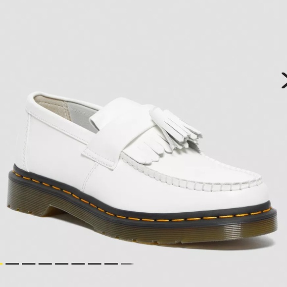 Dr. Martens Shoes - Dr. Martens Adrian Yellow Stitch Leather Tassel Loafers